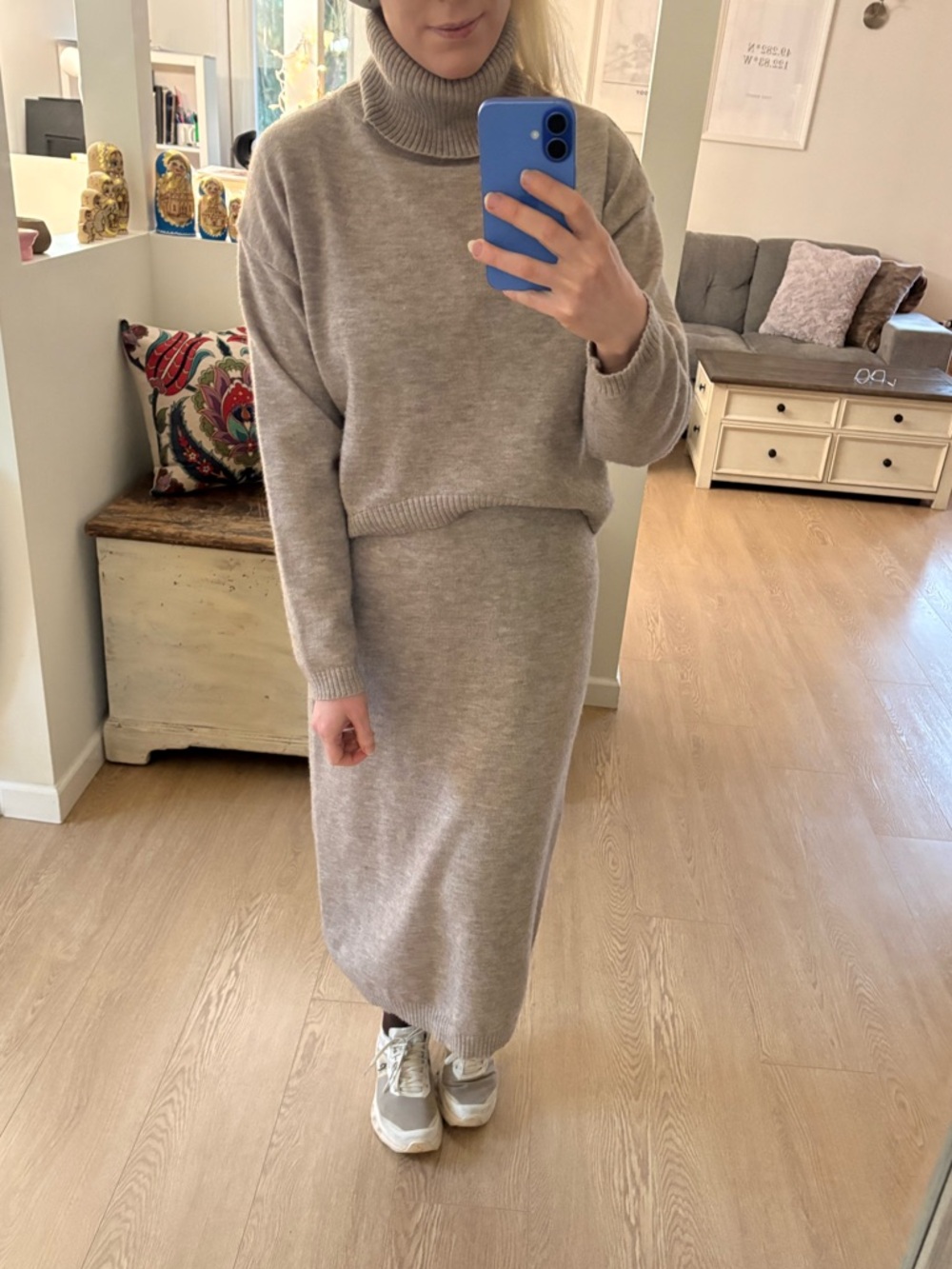Two piece sweater and dress set